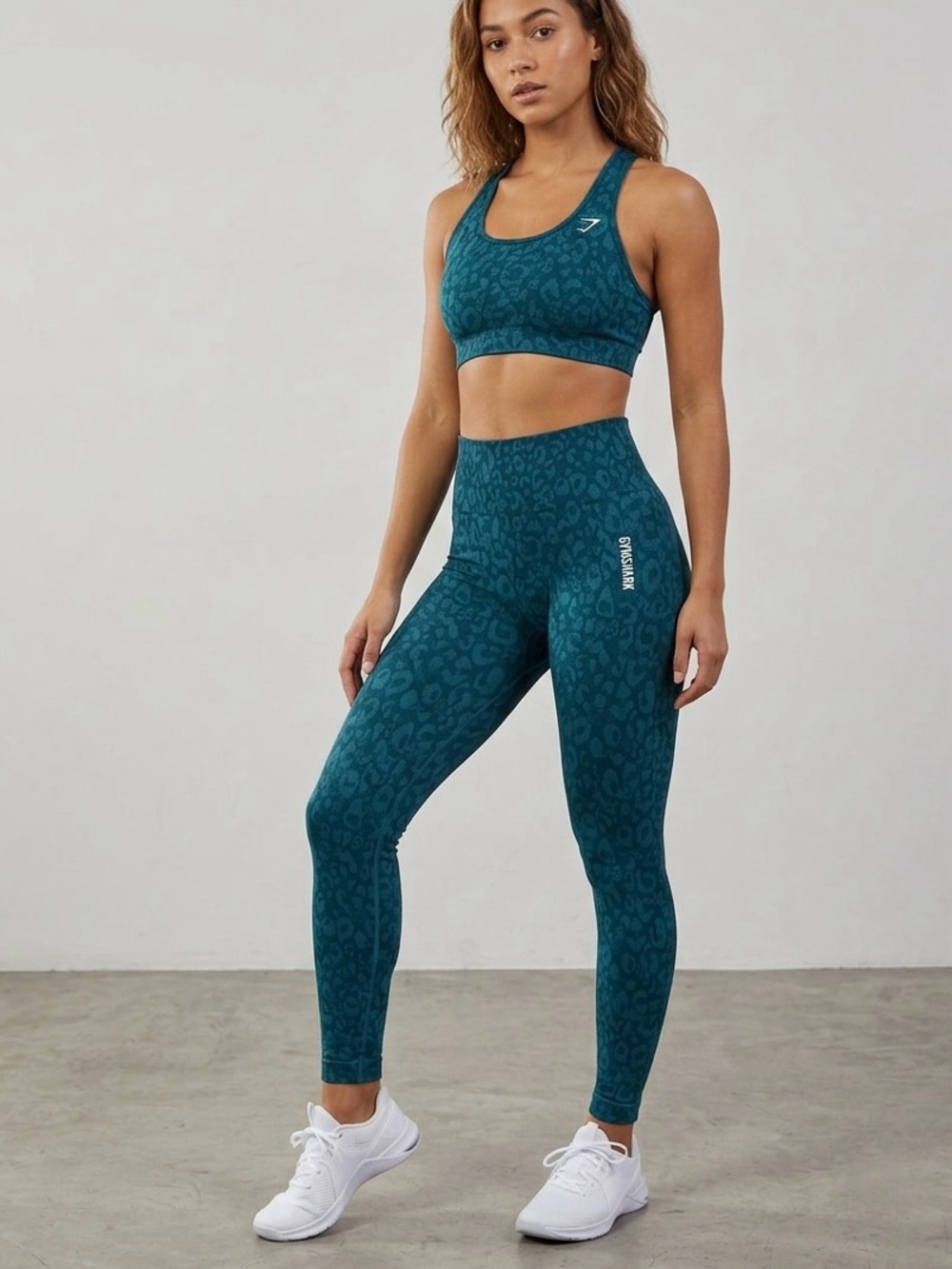 Gymshark Adapt Animal Seamless Leggings Teal Butterfly Scrunch Butt High Rise M